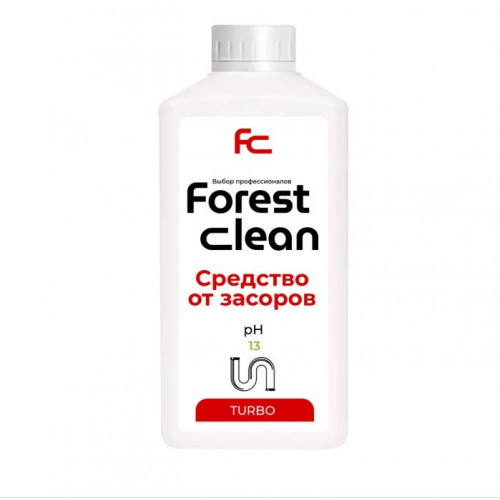 Гель для устранения засоров TURBO 1л Forest Clean