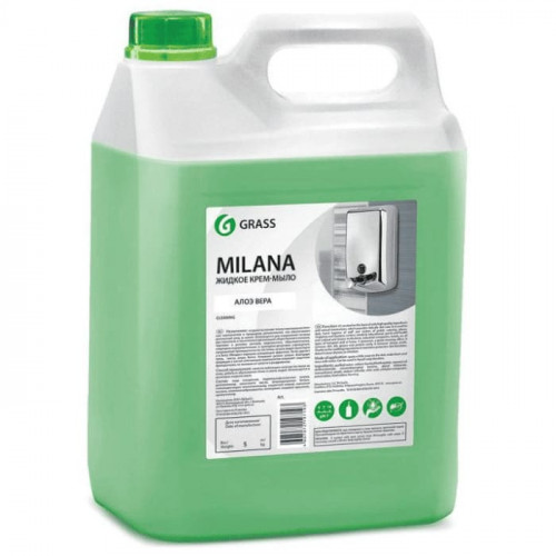 Жидкое мыло Milana GRASS, Алоэ вера, канистра 5л